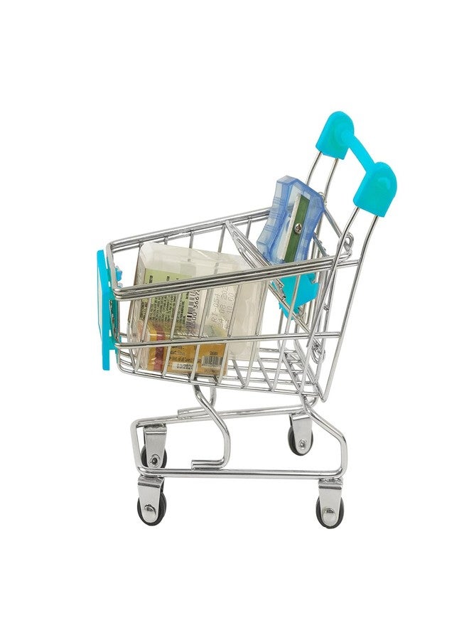 Artnery Mini Supermarket Shopping Cart Trolley Handcart Shopping Utility Cart Storage Toy Wonderful Gift and Toy for Children (Color as per Availability) - Image 3